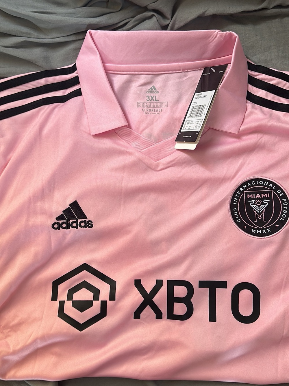 adidas Pink Inter Miami Home Jersey with Black Messi